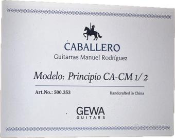 Chitarra Manuel Rodríguez Caballero 1/2