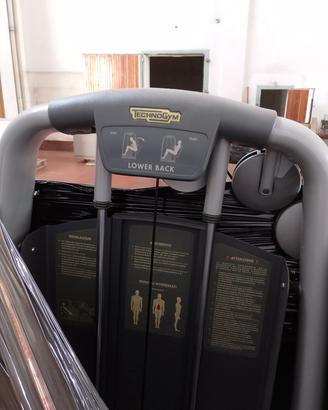 attrezzo Technogym per muscoli lombari 