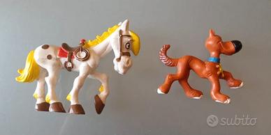 Schleich Lucky Luke 2 personaggi vintage gomma PVC