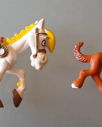 Schleich Lucky Luke 2 personaggi vintage gomma PVC
