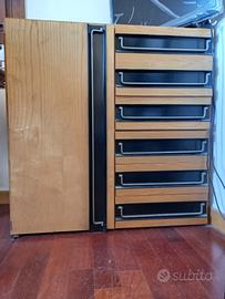 Mobile cassettiera in frassino naturale (6 cass.)