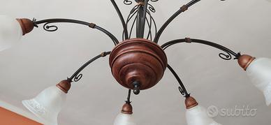 lampadario + clip da muro 