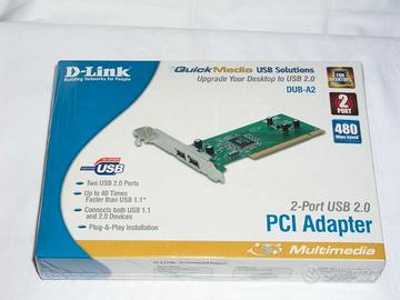 D-LINK sk PCI con prese USB 2.0 - nuova sigillata