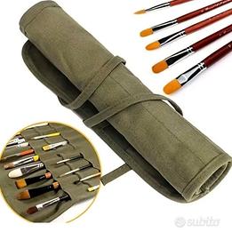 Pratico porta pennelli arrotolabile, ideale per o