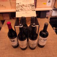 cassa di legno con 6 bottiglie miste