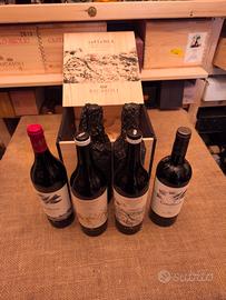 cassa di legno con 6 bottiglie miste