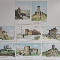 8 CARTOLINE ANTICHE NV CASTELLI DI ROMAGNA