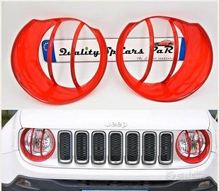 Cover Fari Anteriori per Jeep Renegade ABS Rosso