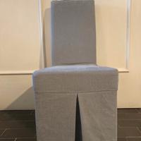 Sedie cucina/salotto con rivestimento grigio