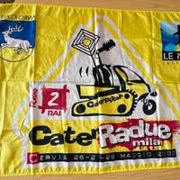 Bandiera evento Caterpillar Radio 2 RAI vintage