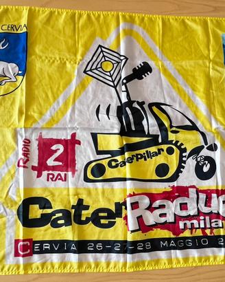 Bandiera evento Caterpillar Radio 2 RAI vintage