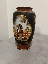 Vaso Satsuma giapponese firmato - periodo Meiji