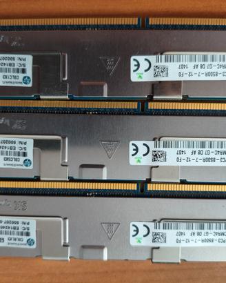 Lotto 3x RAM Server SK Hynix 16GB DDR3 ECC Reg PC3