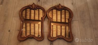 Coppia specchi vintage anni ’70 – cornice sagomata