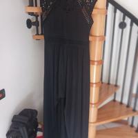 Abito lungo nero marca Jacqueline de Yong, Tg. S
