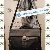 PIQUADRO CARTELLA LAVORO PELLE DUE SOFFIETTI