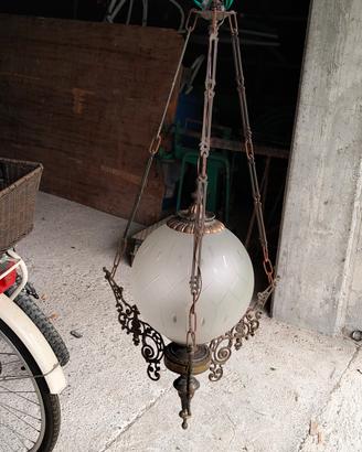 Antico Lampadario a sospensione anni 50