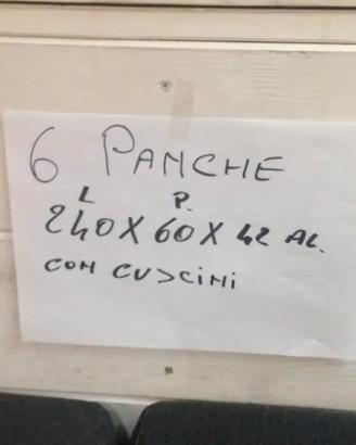 6 PANCHE DA GIARDINO