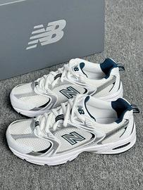 New Balance 530 White Silver Navy
