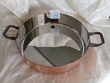 officina Alessi casseruola in rame cintura di orio