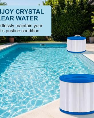 Tre cartucce filtri per piscina tipo VI