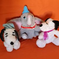 Peluche Dumbo e Snoopy
