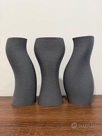 Set 3 vasi design ondulati - stile moderno