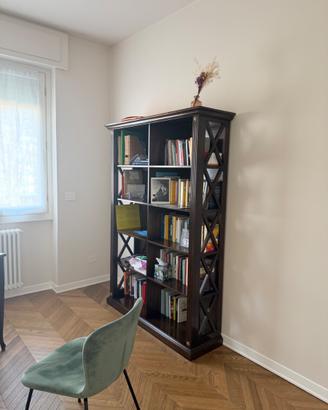 Scrivania + libreria in legno massello