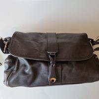 Iceberg borsa a spalla in pelle nera vintage super