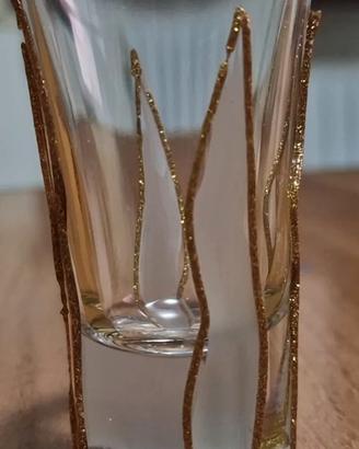 Set di 6 bicchieri per liquore dorati - Nuovo