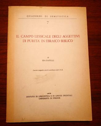 Ebraico Biblico - aggettivi di purità 