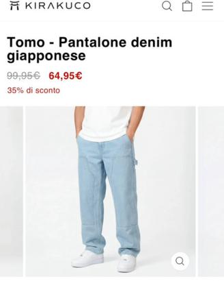 Pantalone Kirakuco denim giapponese -Tomo-tg XXL