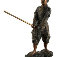 Scultura  in bronzo  Samurai
