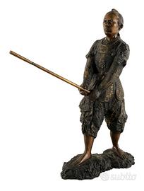 Scultura  in bronzo  Samurai