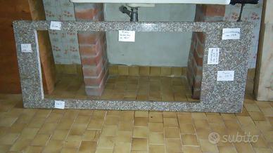 TOP IN GRANITO ROSA SARDO con foro lavello 110x50