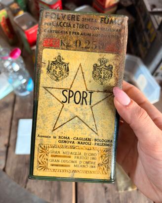 SPORT scatola di latta vuota da collezione