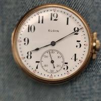 orologio in oro 10k da tasca Elgin anni 20