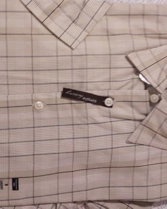 Camicia mezze maniche marroncino chiaro