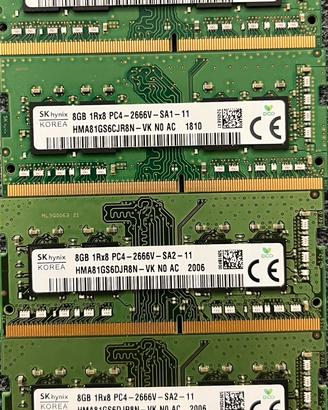 4 RAM SK Hynix 8GB DDR4 2666MHz SO-DIMM 1Rx8