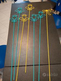 Fiori ferro lavorato verniciato x arrredo o estern