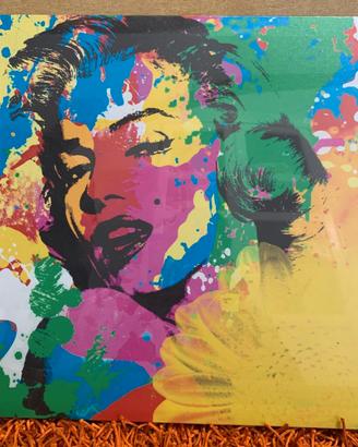 Quadro Marilyn Monroe Pop-art 45x45 Nuovo