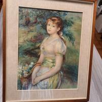 Giovane ragazza con un cesto di fiori.