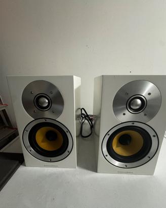 Coppia B&W CM1 Bowers & Wilkins bianche + stand