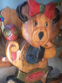 Sedia a dondolo in legno