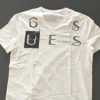t-shirt maniche corte bianca guess