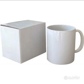 10 tazze per sublimazione colore bianco lucido 