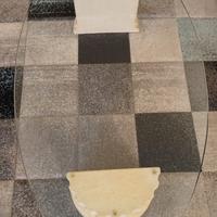 Tavolino da salotto in cristallo 10 mm con colonne