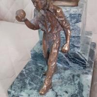 Coppa Trofeo gioco bocce-bronzo granito verde