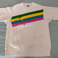 Felpa bianca arcobaleno nuova Stanley Parsson