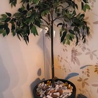 Vaso+ pianta finta decorativa da interno 